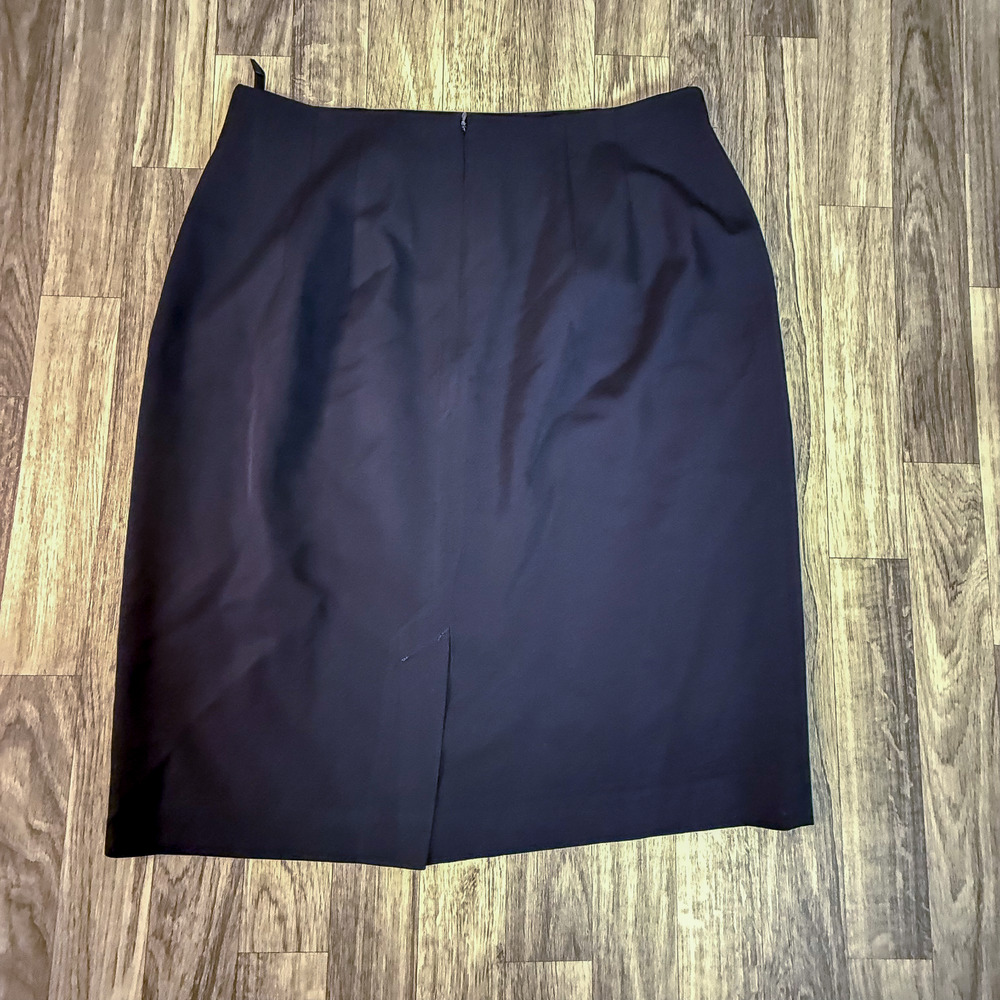 Classiques Entier 100% Wool Pencil Skirt Black Size 14 Made in Japan Career